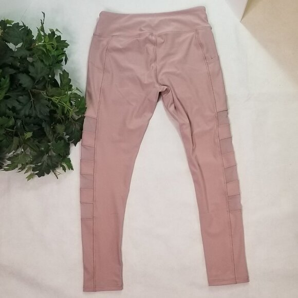 X by Gottex Blocked Mesh Leggings Dusty Pink - Picture 5 of 8